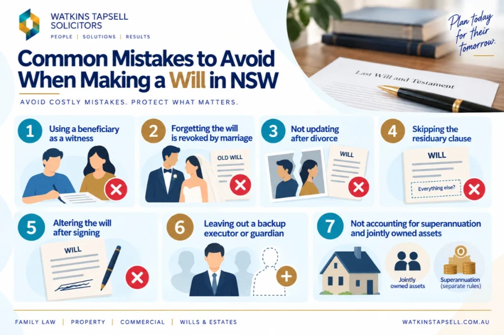 How to Make a Will in NSW: Requirements, Costs and Common Mistakes 5 common-will-mistakes-nsw-infographic